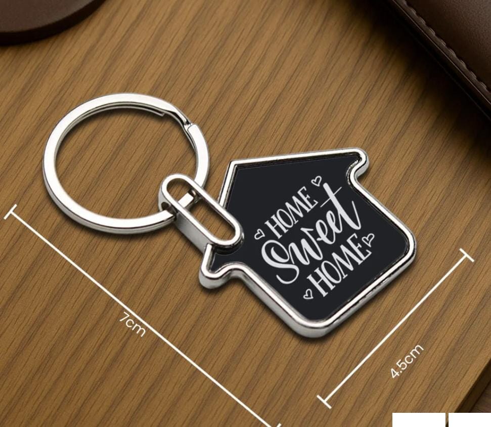 Personalised Home-Shaped Keychain