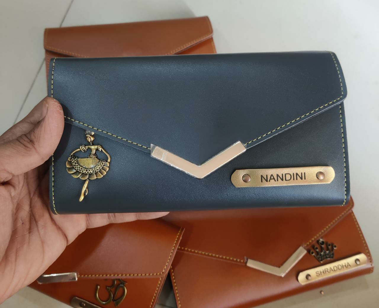 Personalised Ladies Clutch 3 Fold