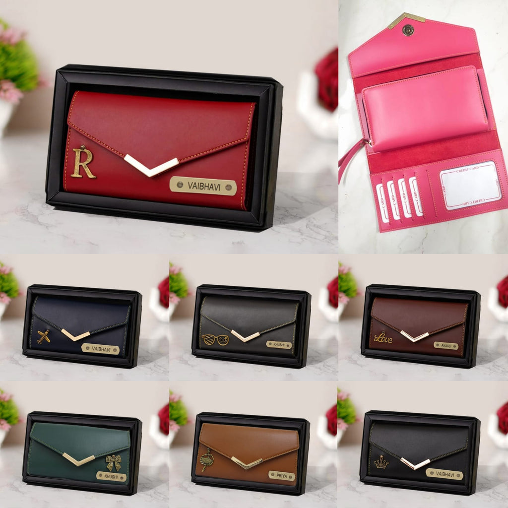 Personalised Ladies Clutch 3 Fold