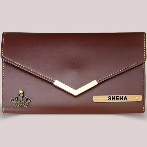 Personalised Ladies Clutch 3 Fold