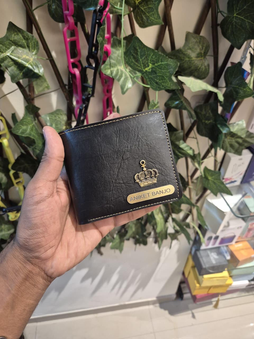 Personalised Wallet made with Bangkok Leather