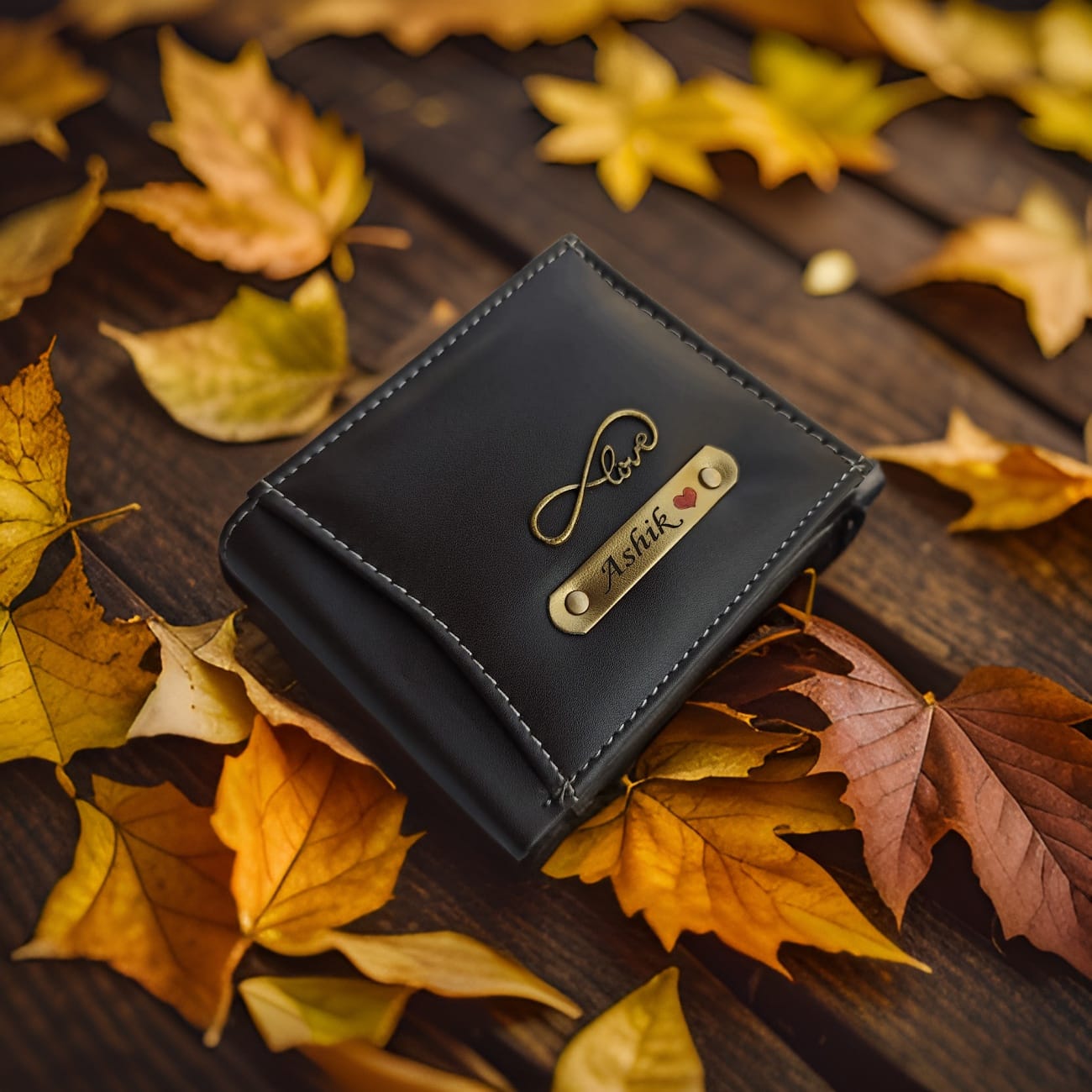 Personalised Hard Leather Wallet for Men