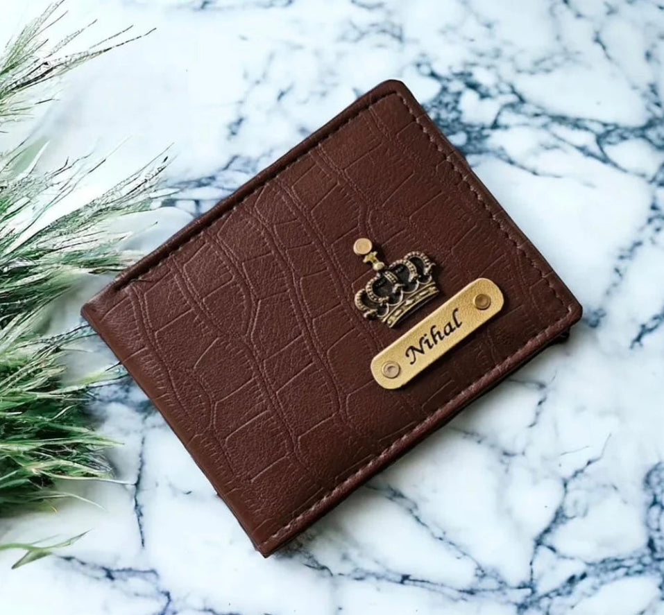 Personalised Croc Style Leather Wallet