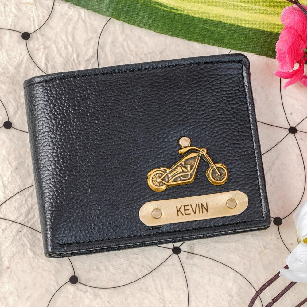Personalised Textured Leather Wallet for Men