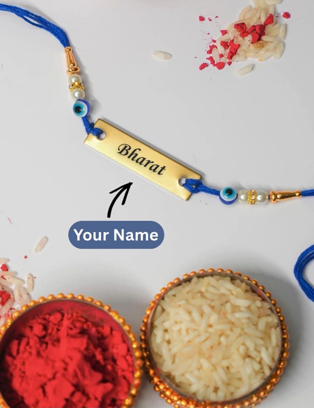 Personalised Engraved Rakhi - Evil Eye