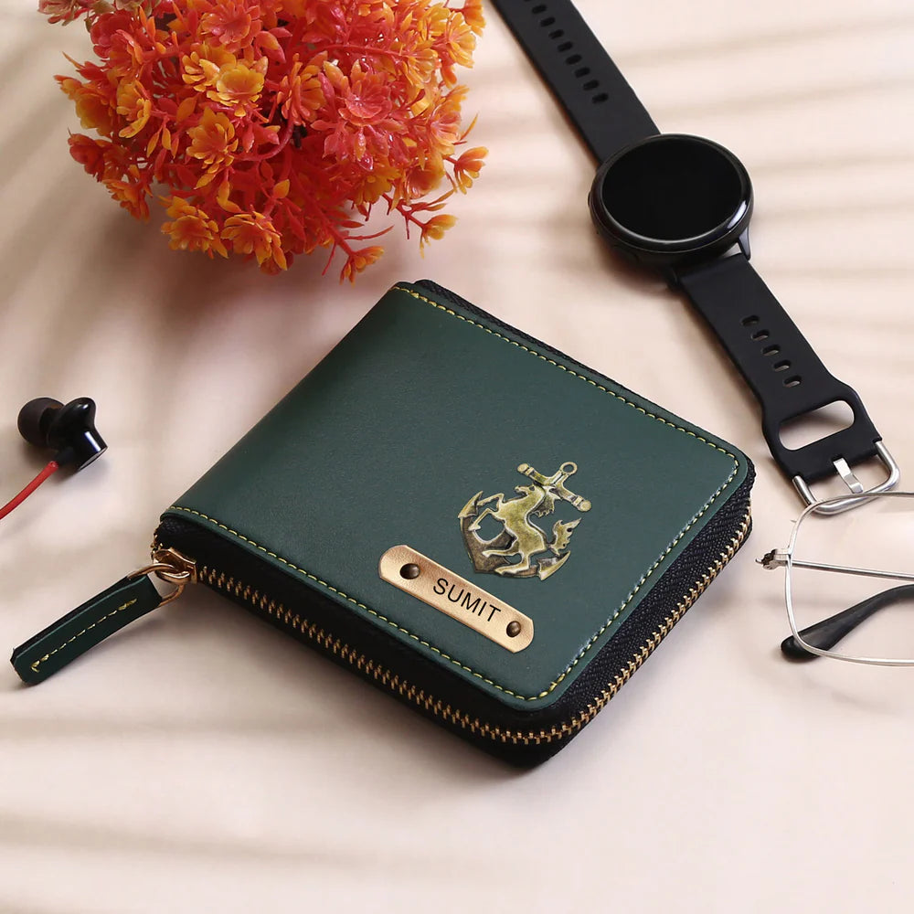Personalised Zipper Wallet for Men