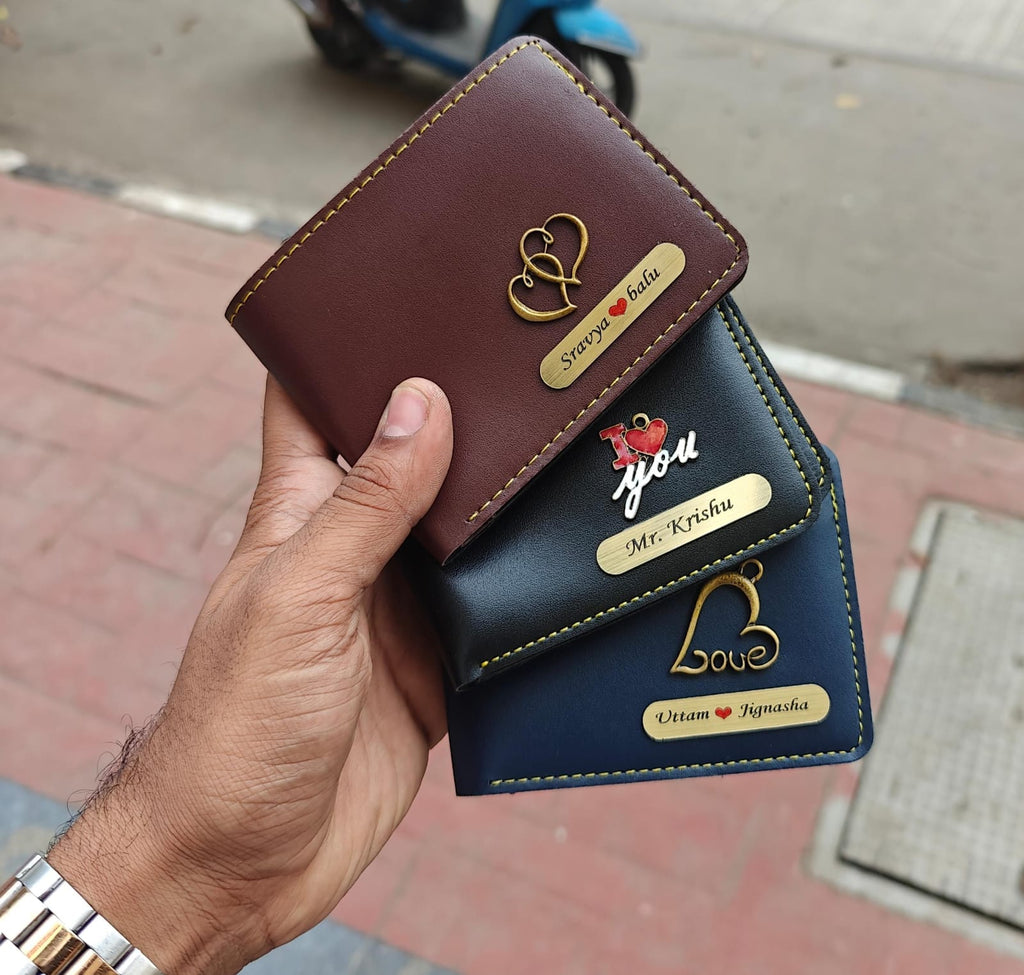 Personalised Mens Wallet - Vegan Leather
