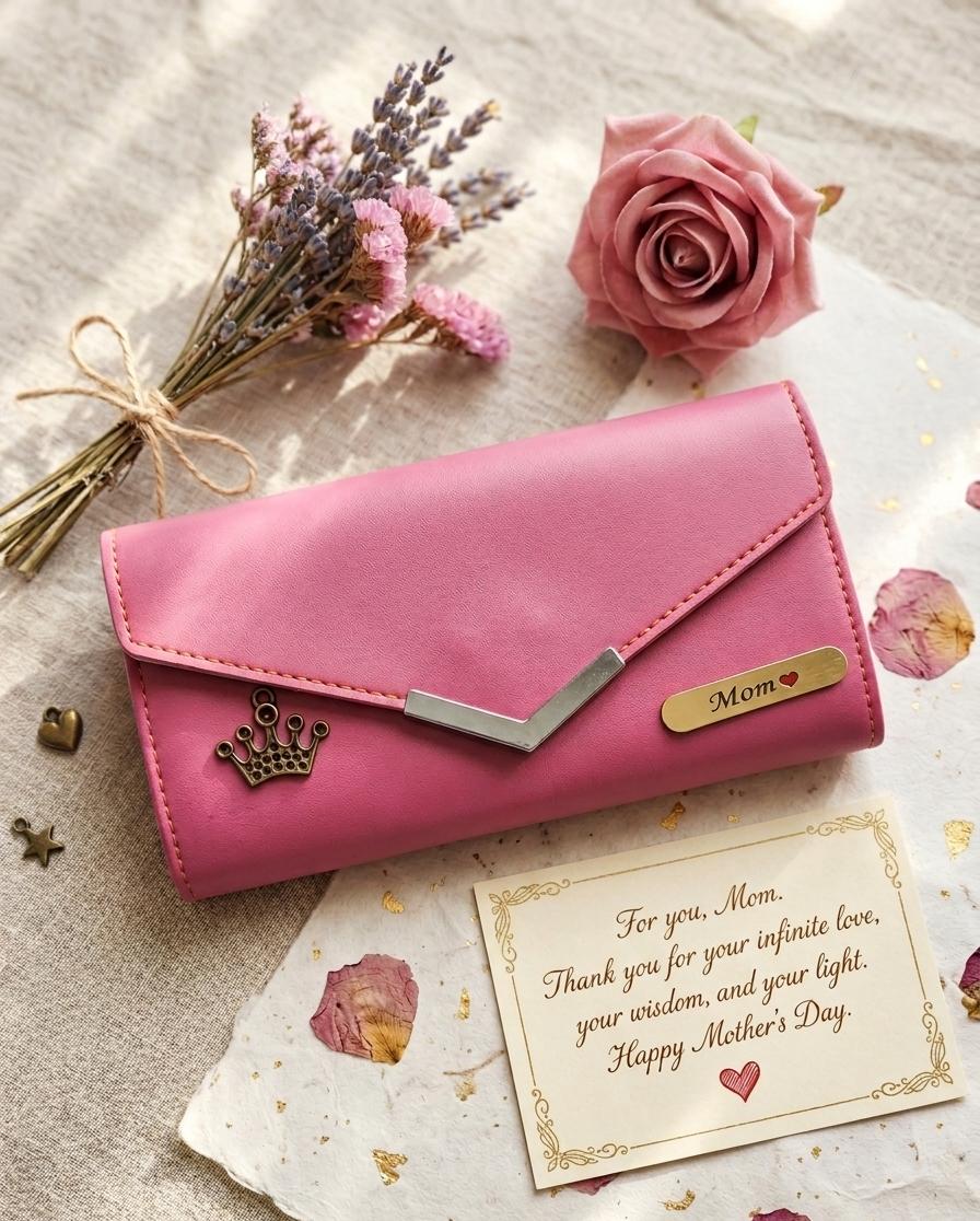 Personalised Ladies Clutch 3 Fold