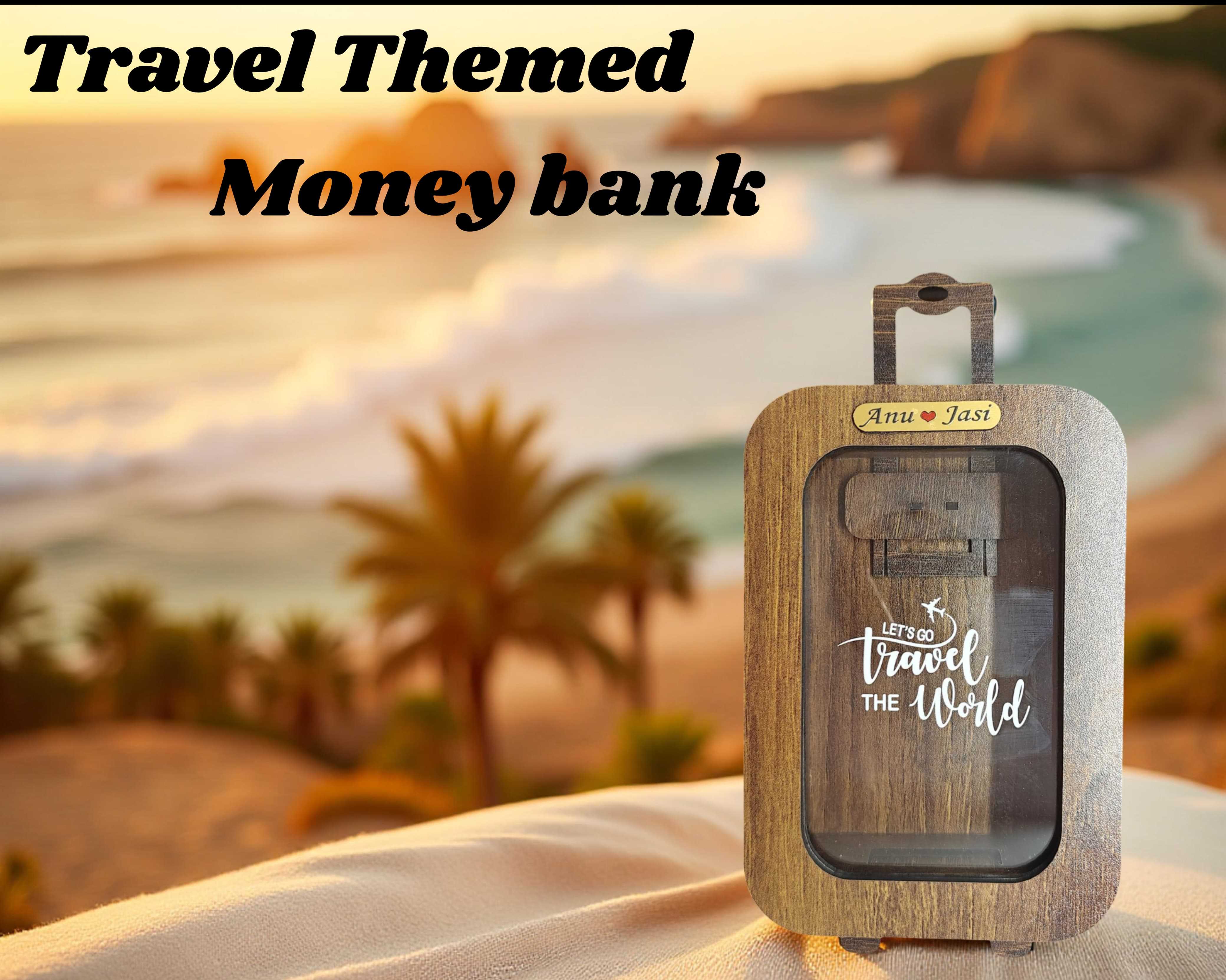 Personalised Travel Money Bank